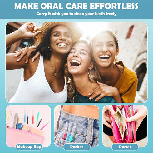 120 Pieces Interdental Brushes Between Teeth, Braces Toothbrush Flossers Cleaner Dental Floss Picks for Teeth Braces Orthodontic Hygiene Cleaning ...